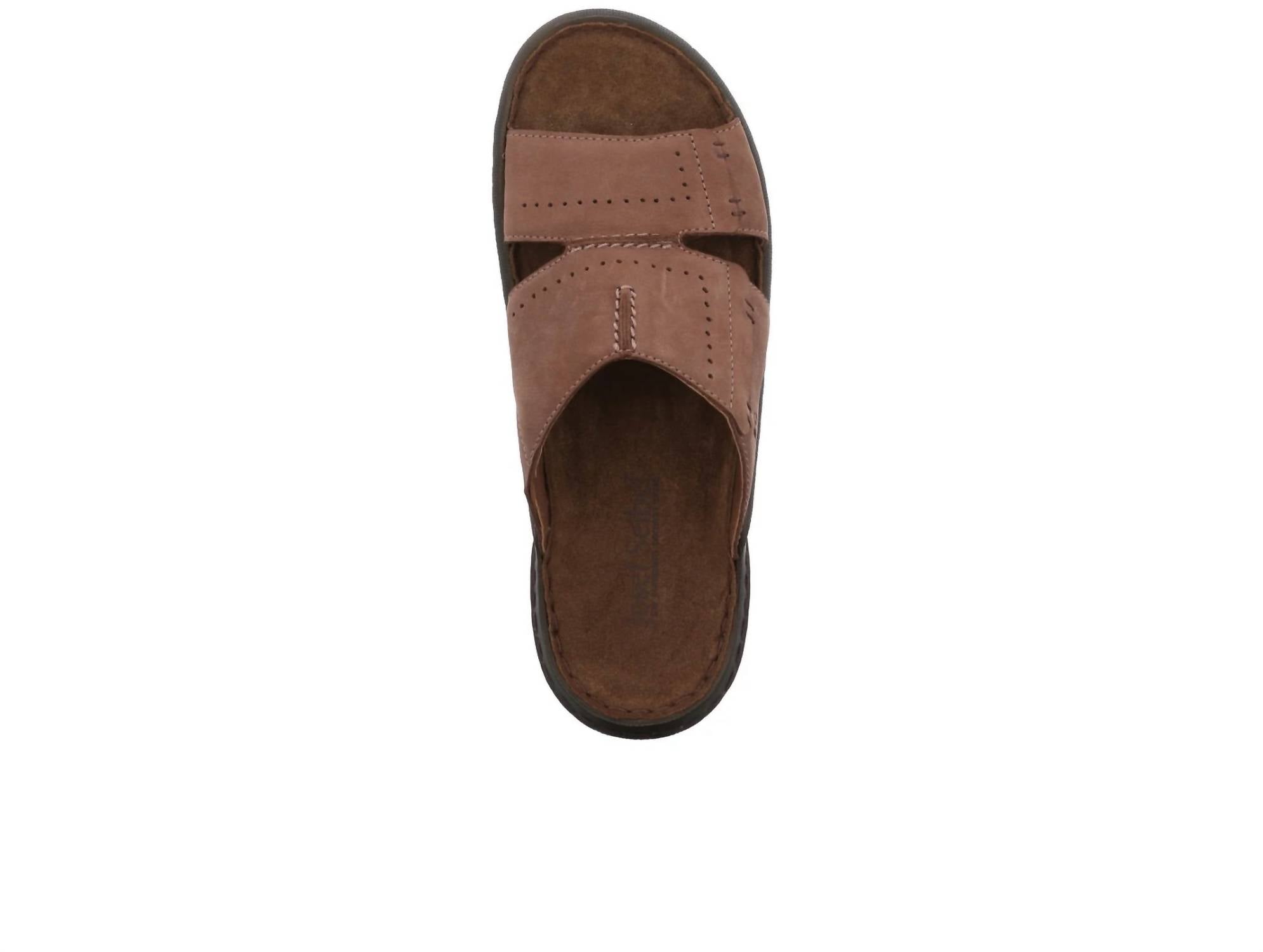 Josef Seibel - Men's Logan Leather Slide - brown - flip - flops - leather