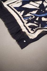Joseph Ribkoff - Abstract Print Fringe Scarf