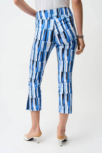 Joseph Ribkoff - Abstract Stripes Crop Pants