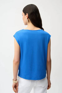 Joseph Ribkoff - Asymmetric Neck Knot Drape Top