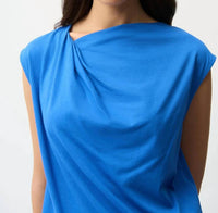 Joseph Ribkoff - Asymmetric Neck Knot Drape Top