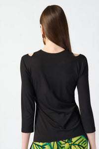 Joseph Ribkoff - Bamboo Jersey Cutout Top