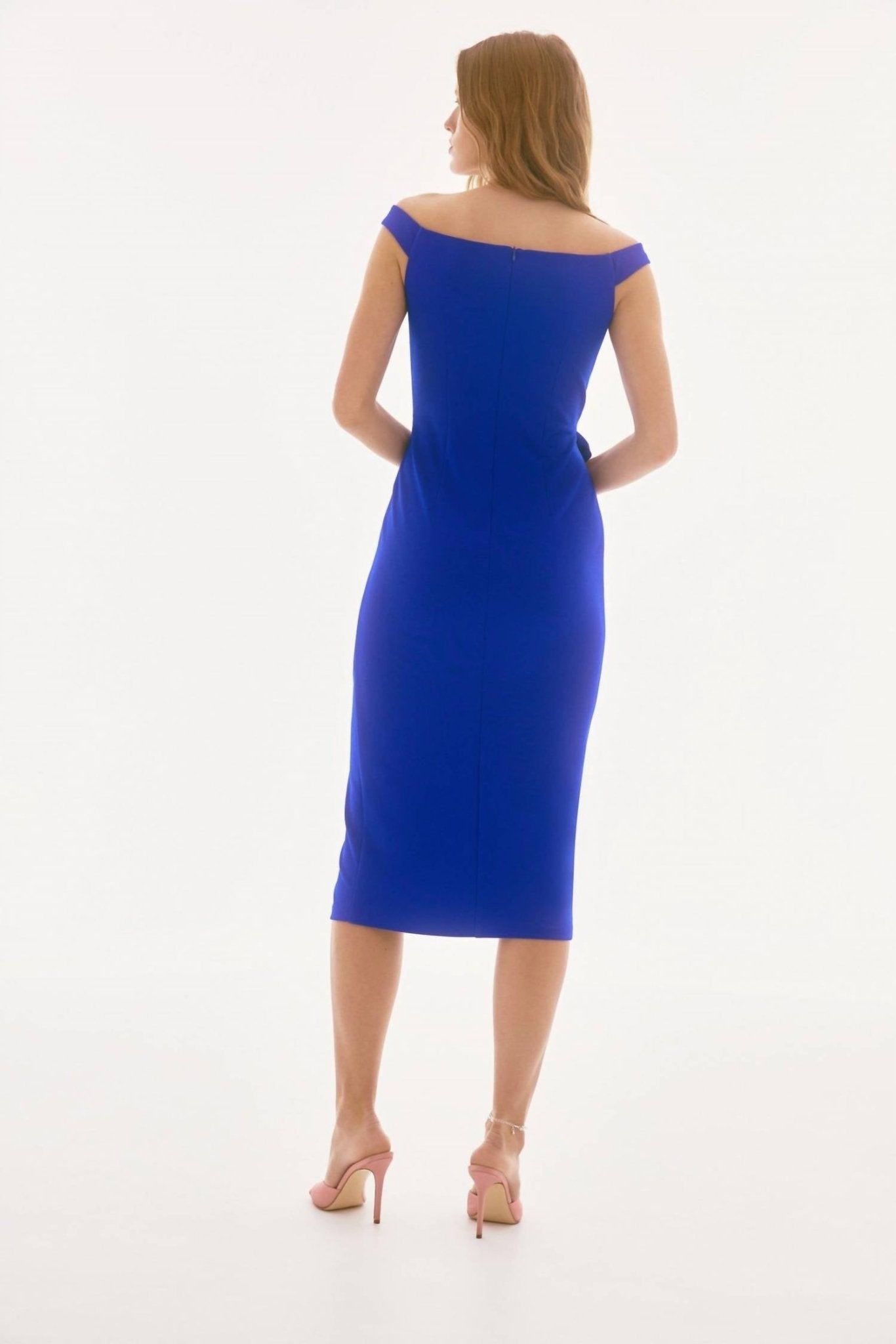 Joseph Ribkoff - Belted Bodycon Dress - blue - clothing - dresses