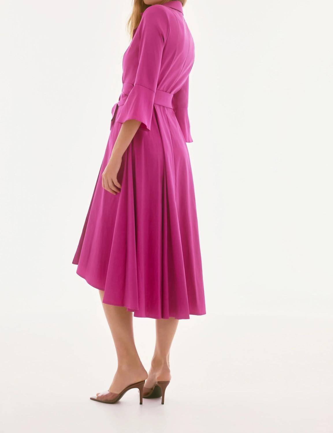 Joseph Ribkoff - Belted High Low Wrap Dress - clothing - dresses - midi