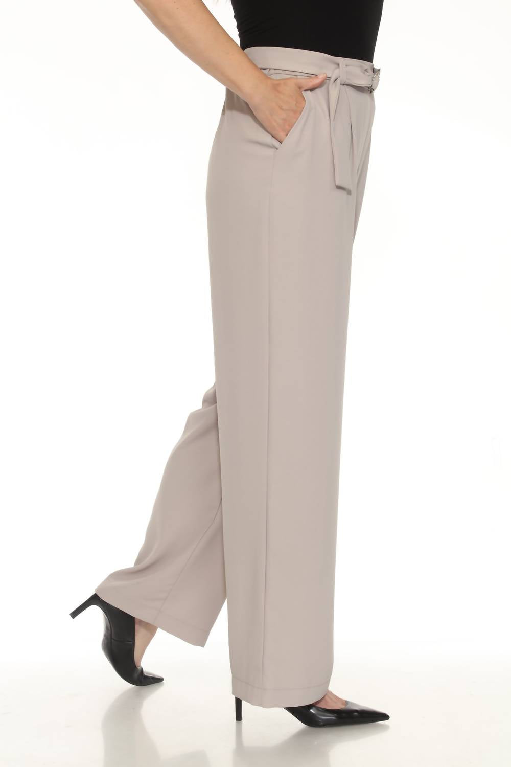 Joseph Ribkoff - Belted Pull On Wide Leg Pants