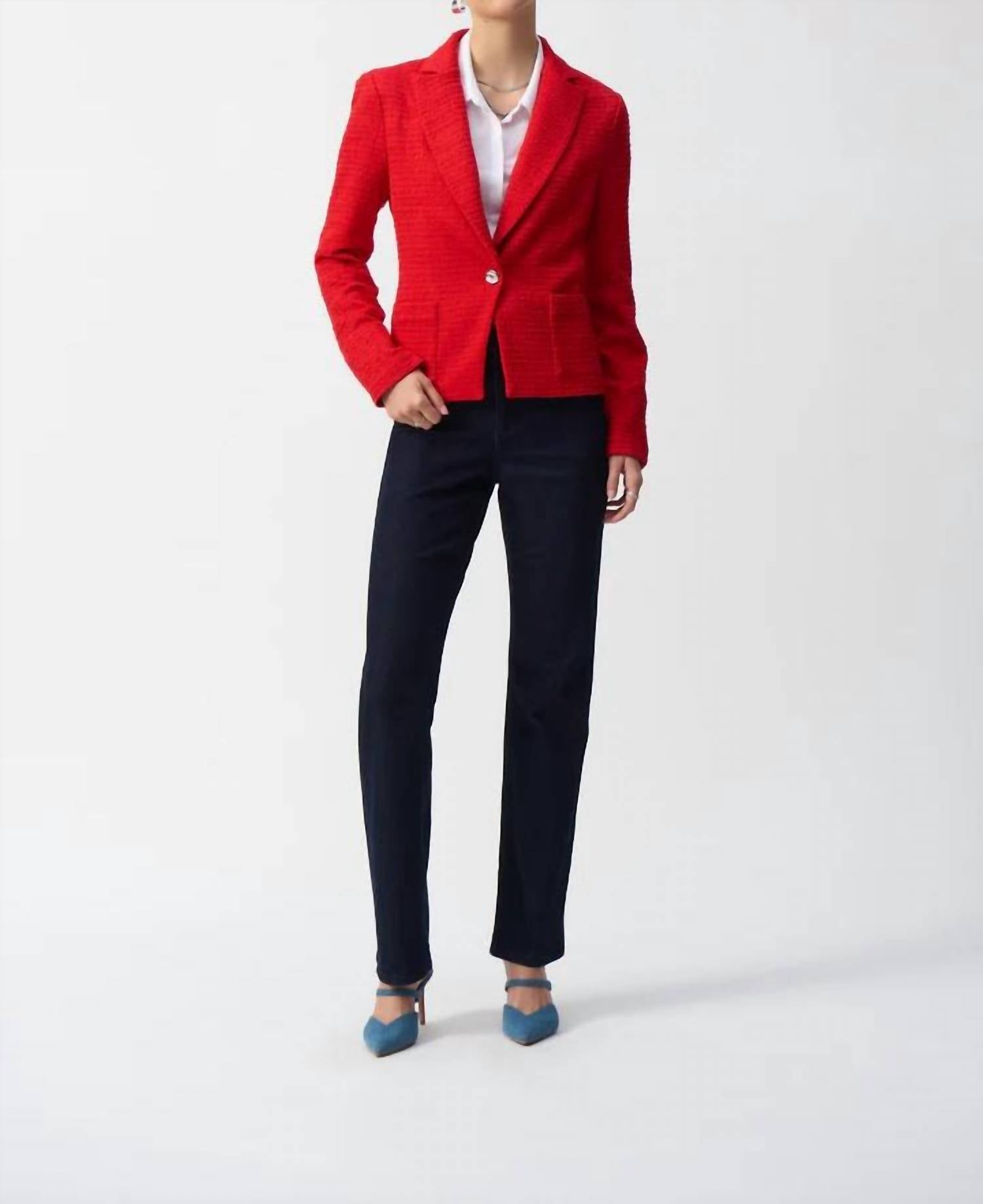 Joseph Ribkoff - Bouclé Fitted Blazer - blazers - clothing - cotton - blend