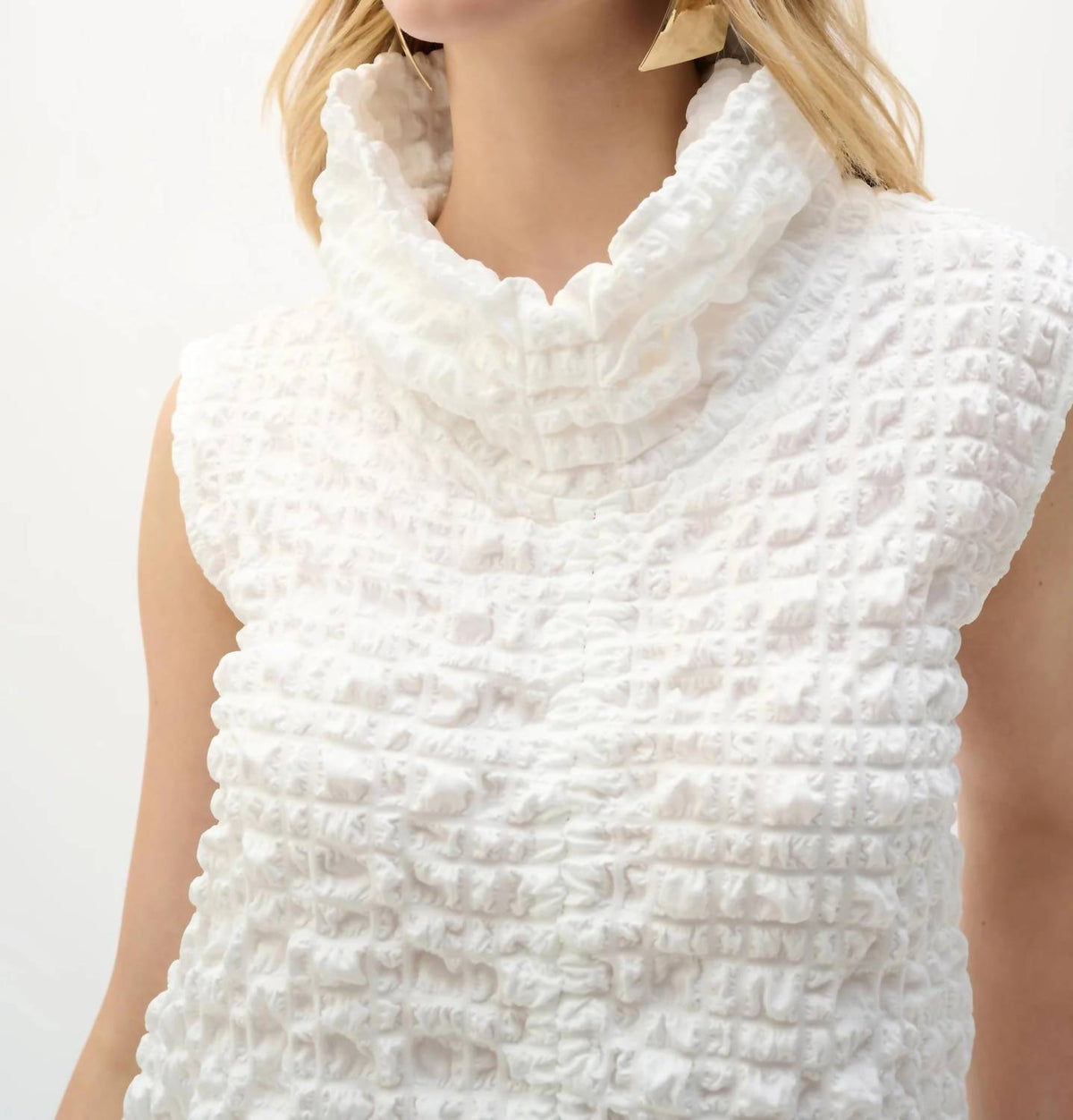 Joseph Ribkoff - Bubble Jacquard Cowl Neck Top