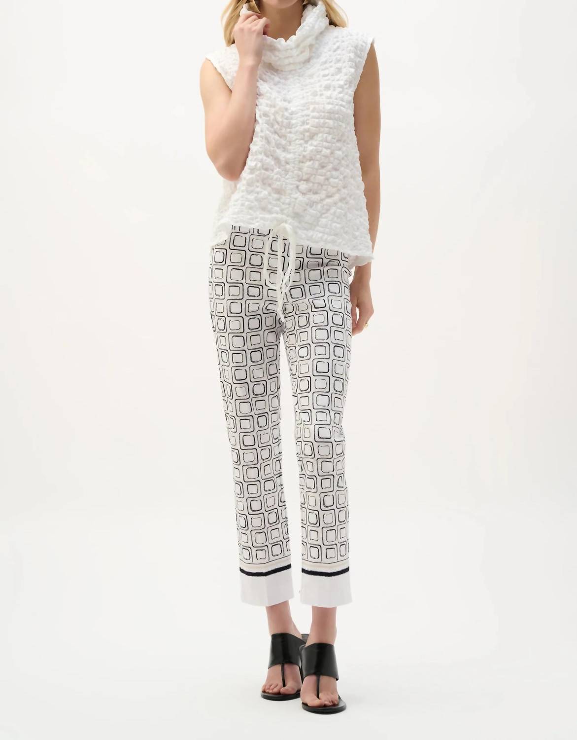 Joseph Ribkoff - Bubble Jacquard Cowl Neck Top