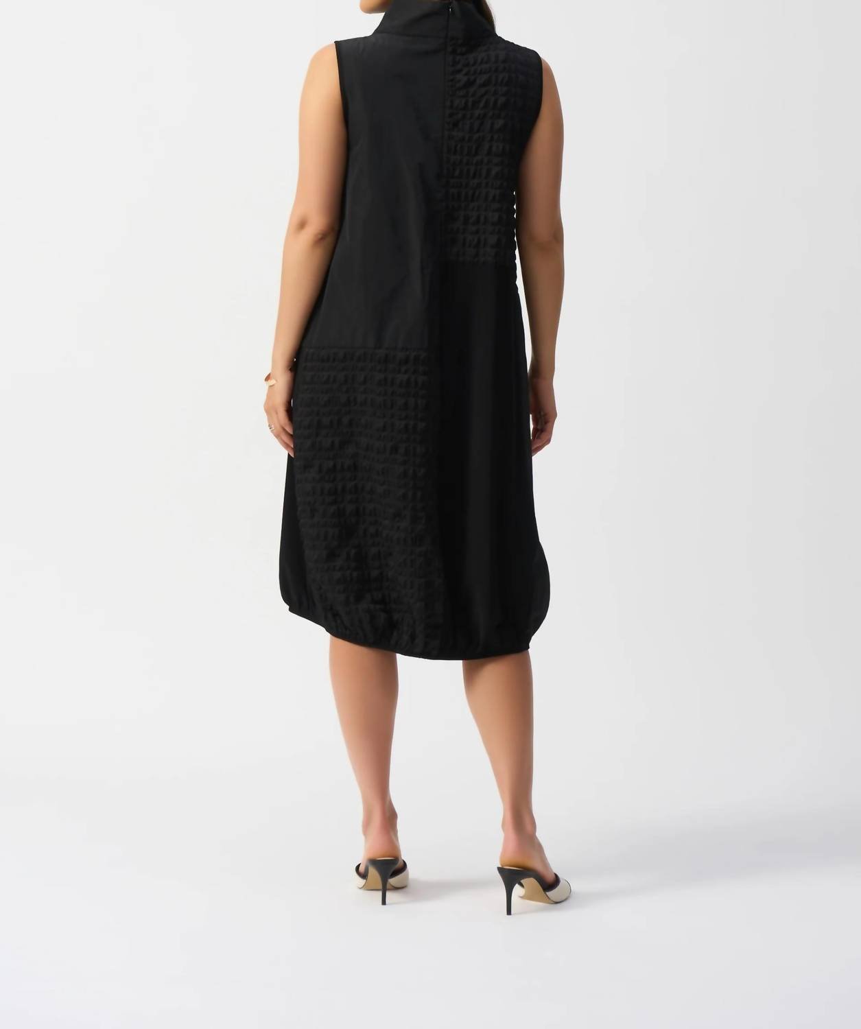 Joseph Ribkoff - Bubble Jacquard Sleeveless Cocoon Dress - black - clothing - dresses