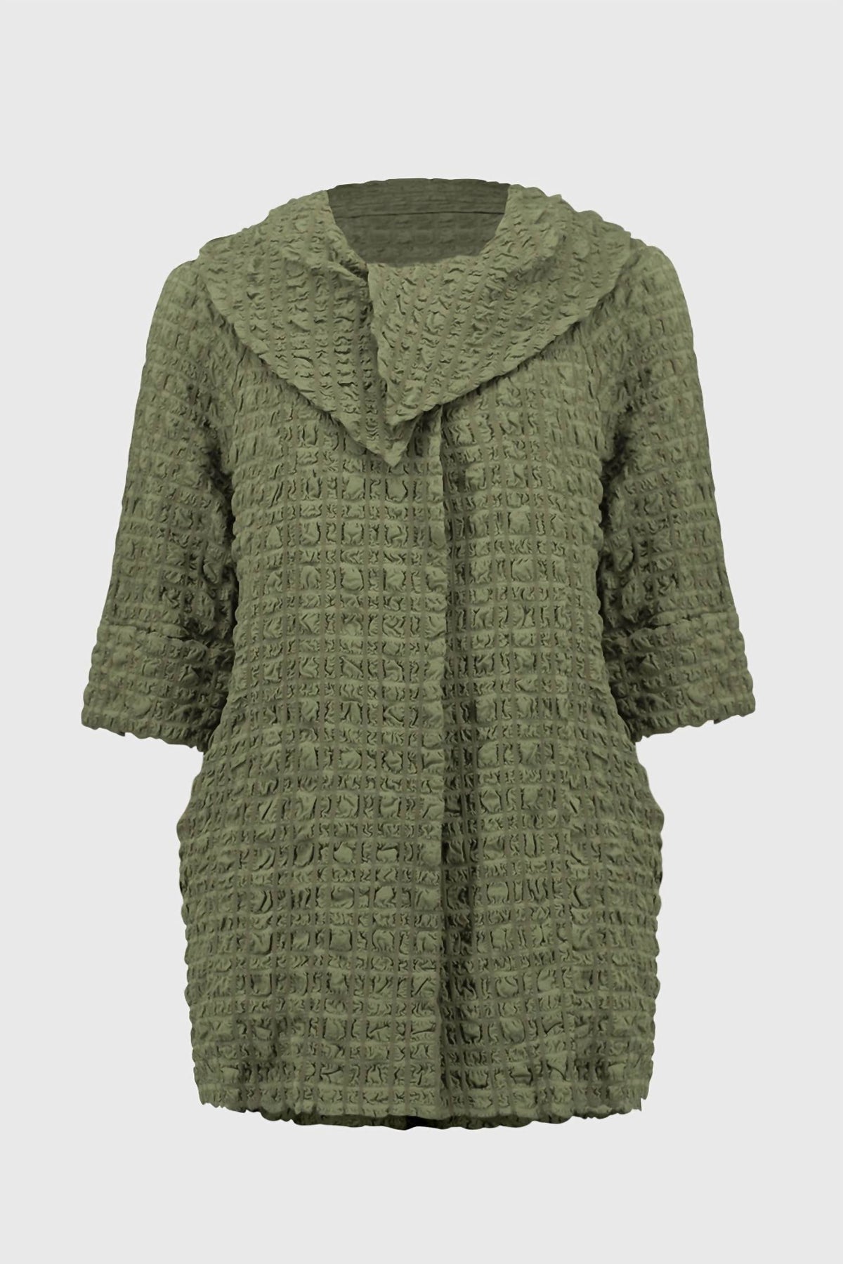 Joseph Ribkoff - Bubble Jacquard Trapeze Coat