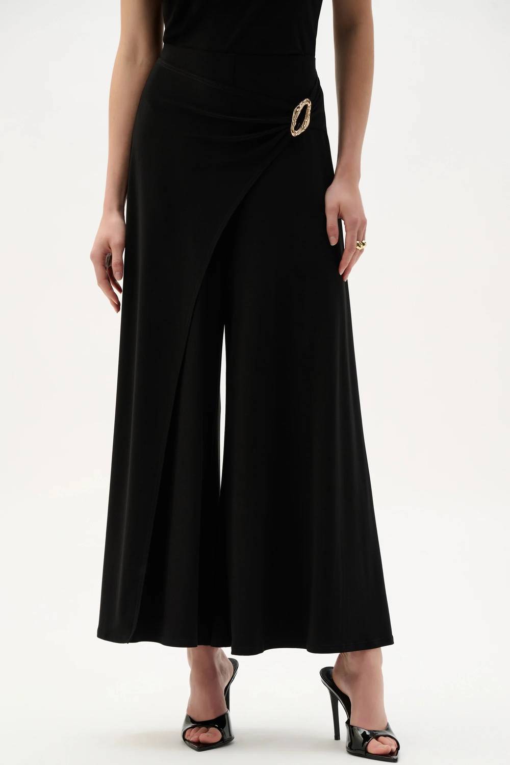 Joseph Ribkoff - Buckle Detail Pull-on Culotte Pants