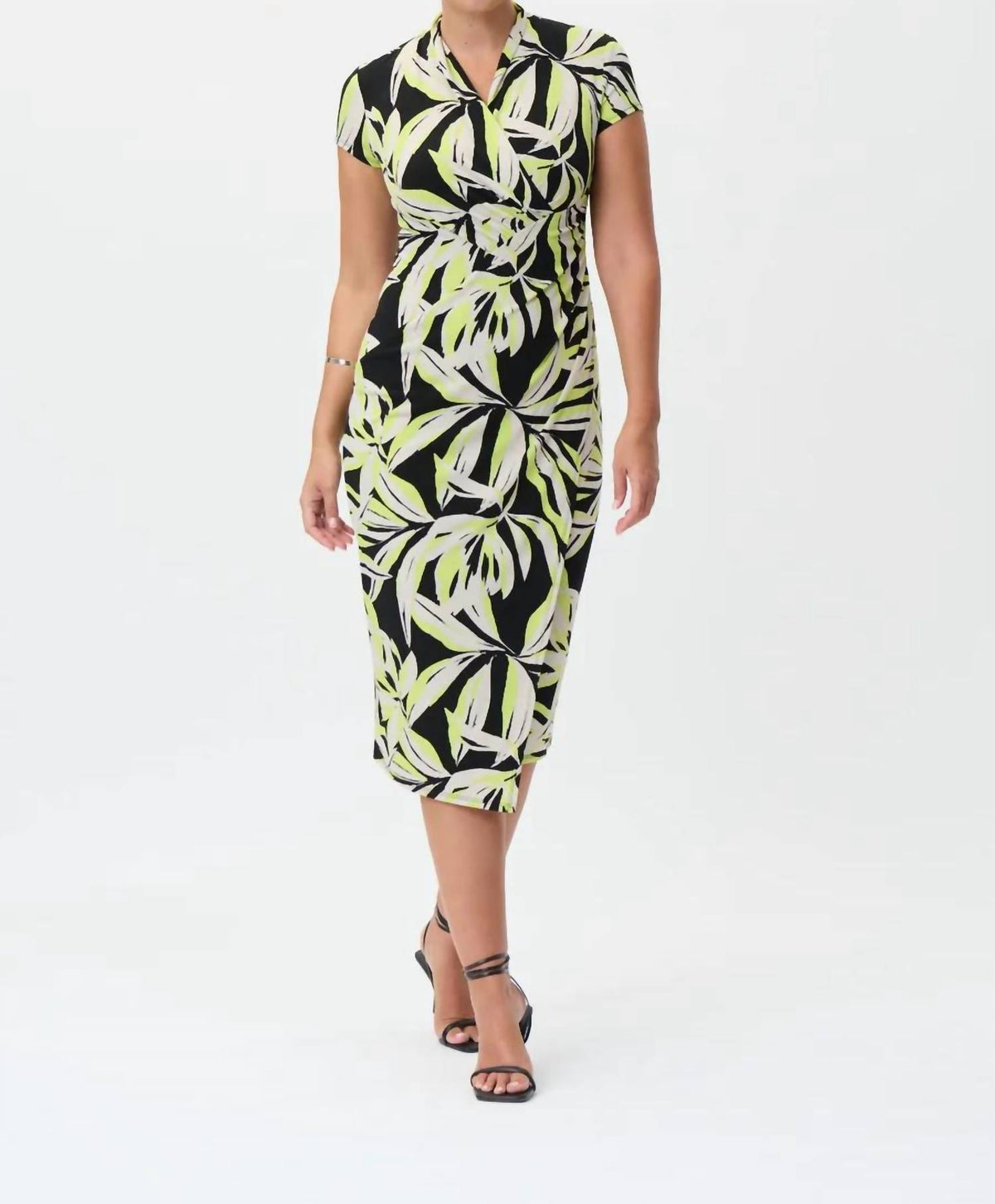 Joseph Ribkoff - CAP SLEEVE WRAP DRESS