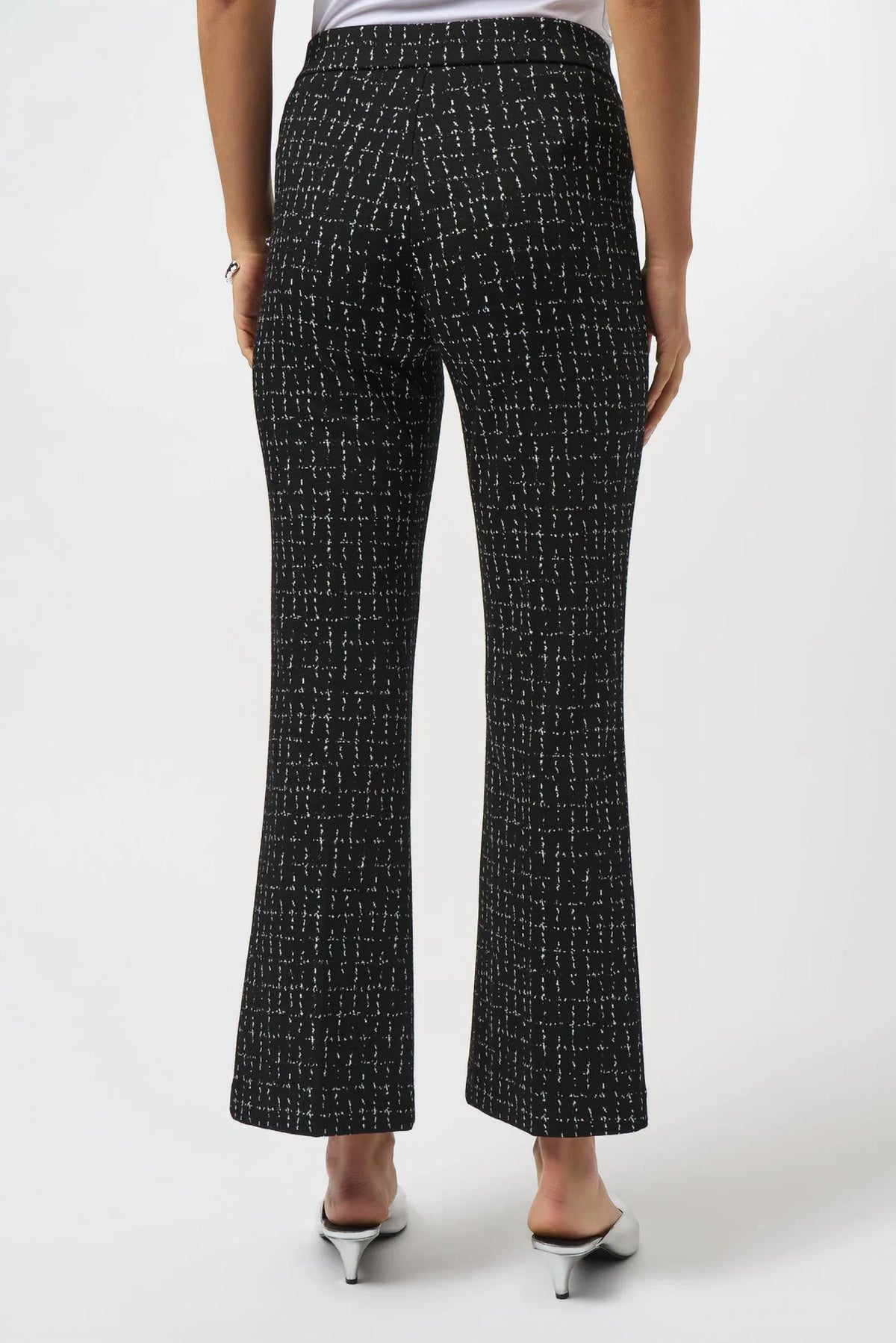 Joseph Ribkoff - Checkered Print Pull On Flared Pants
