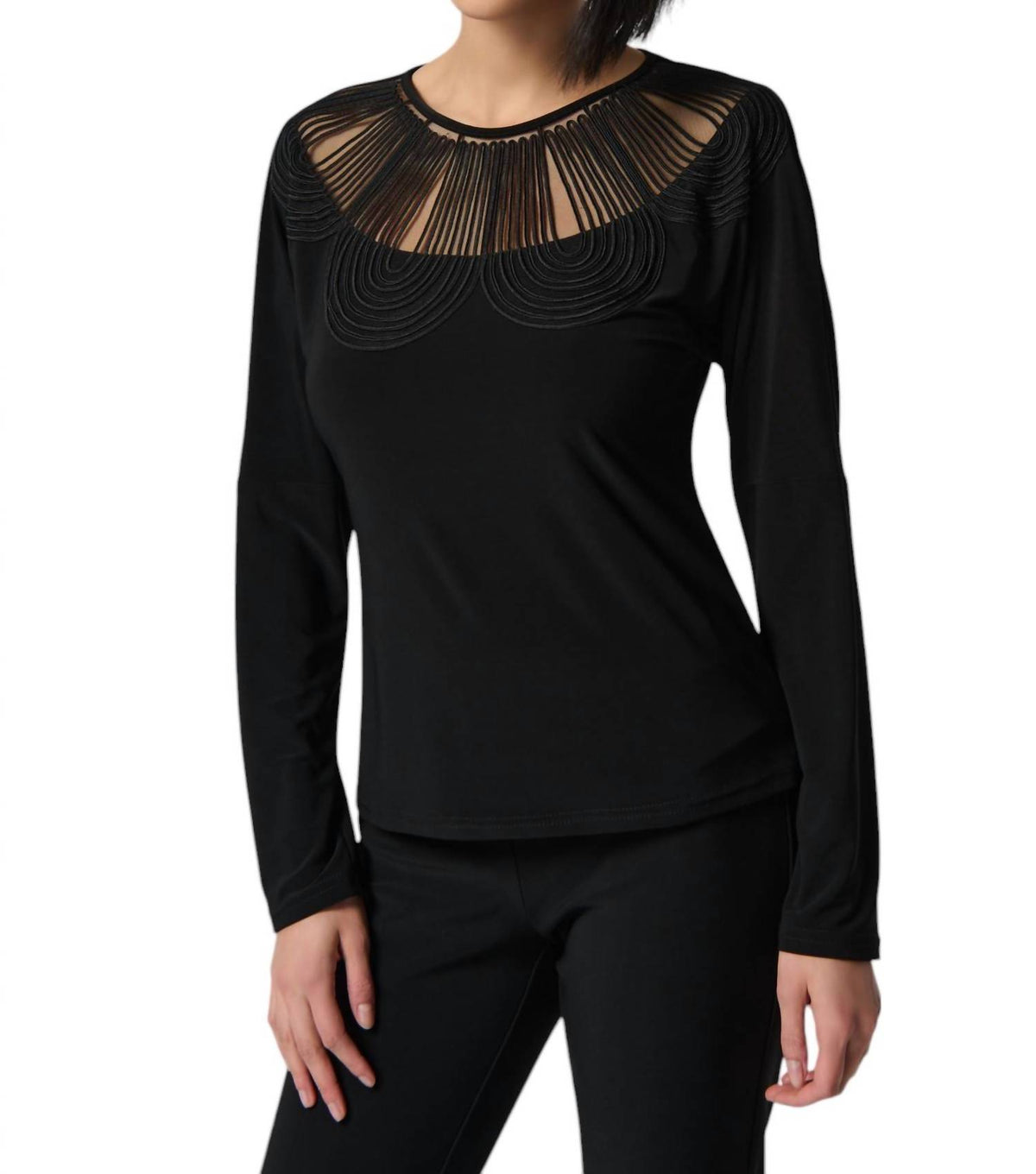 Joseph Ribkoff - Chic Hip-length Pullover Top