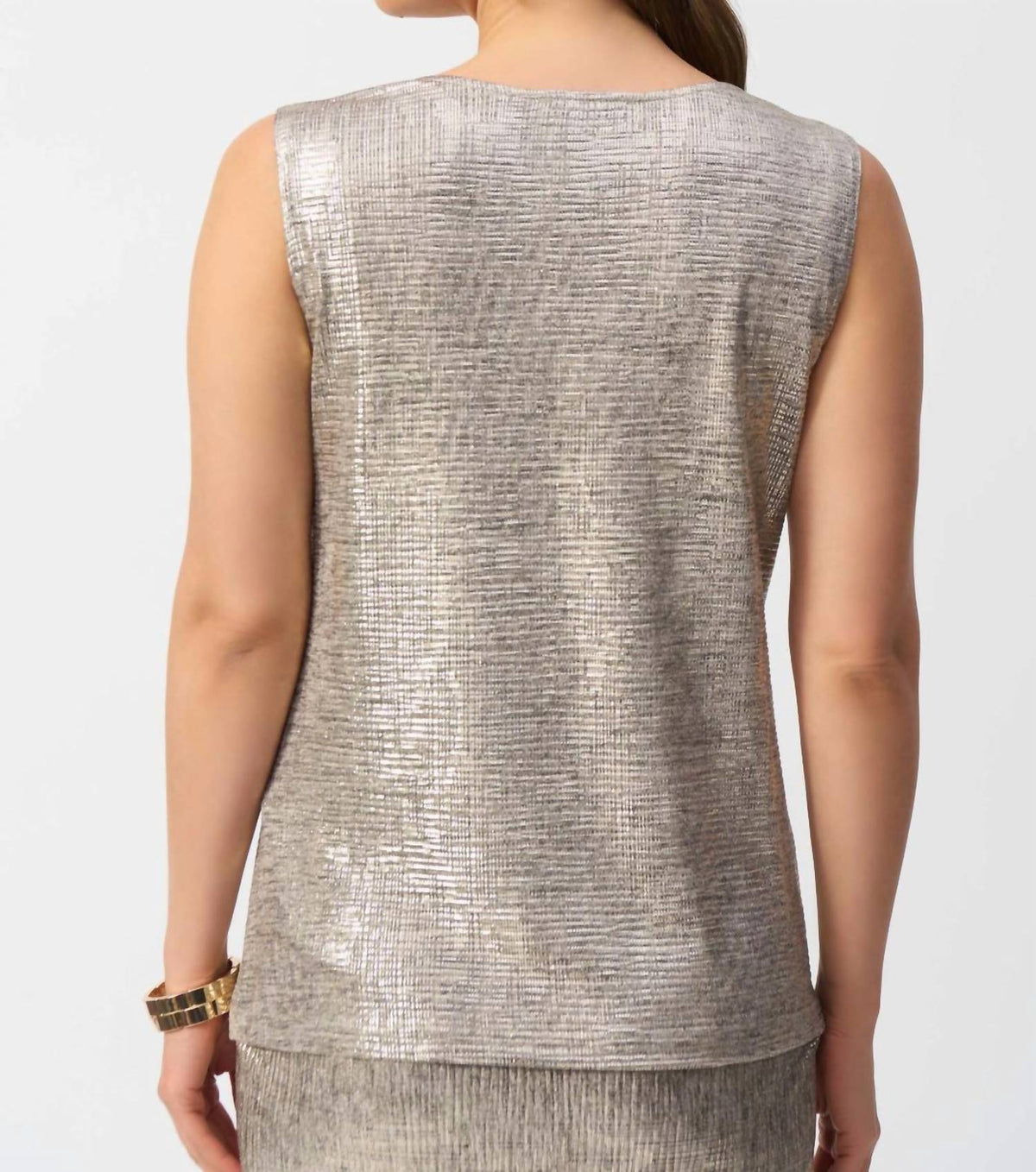 Joseph Ribkoff - Chic Sleeveless V-neck Pullover Top