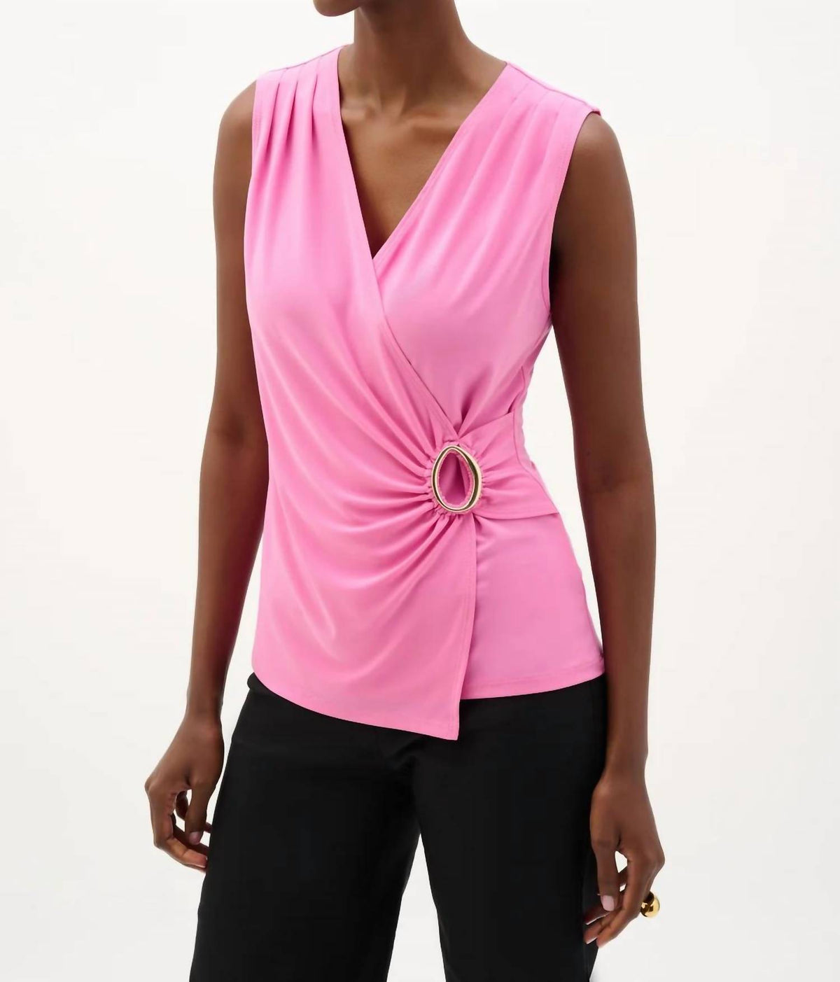 Joseph Ribkoff - Chic Sleeveless V-neck Pullover Top