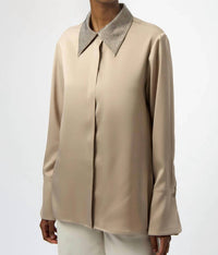Joseph Ribkoff - Collared Front-button Long Sleeve Top