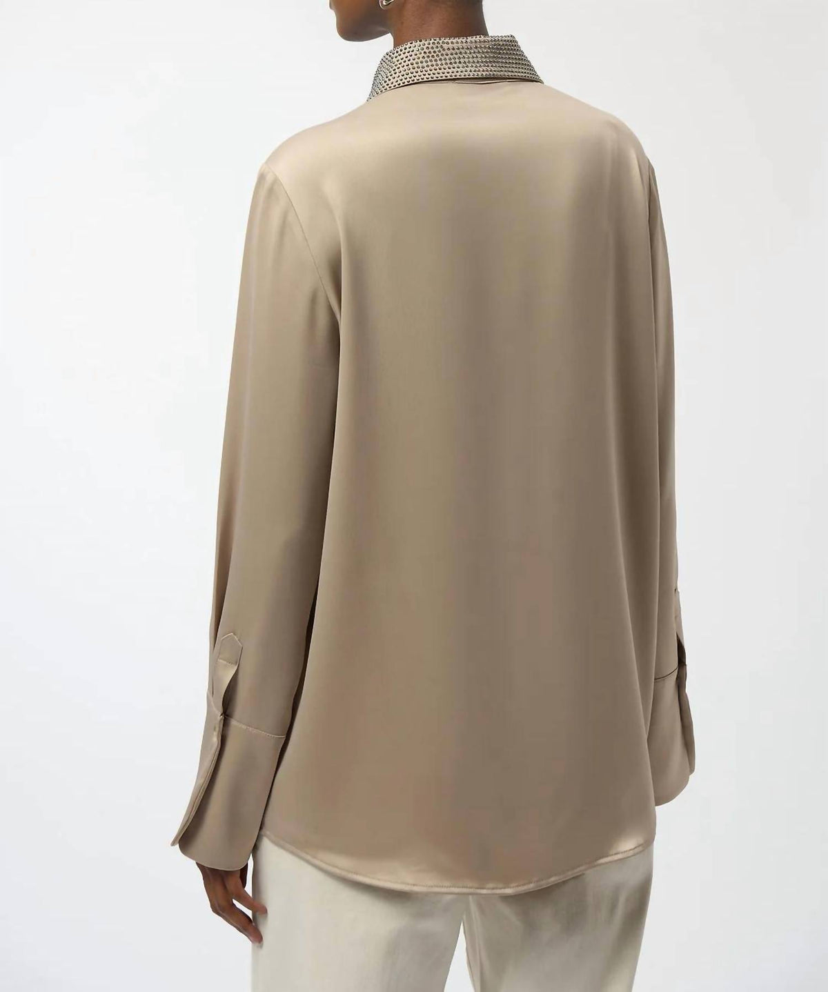 Joseph Ribkoff - Collared Front-button Long Sleeve Top
