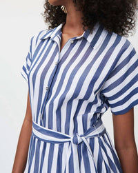 Joseph Ribkoff - Collared Striped Dress