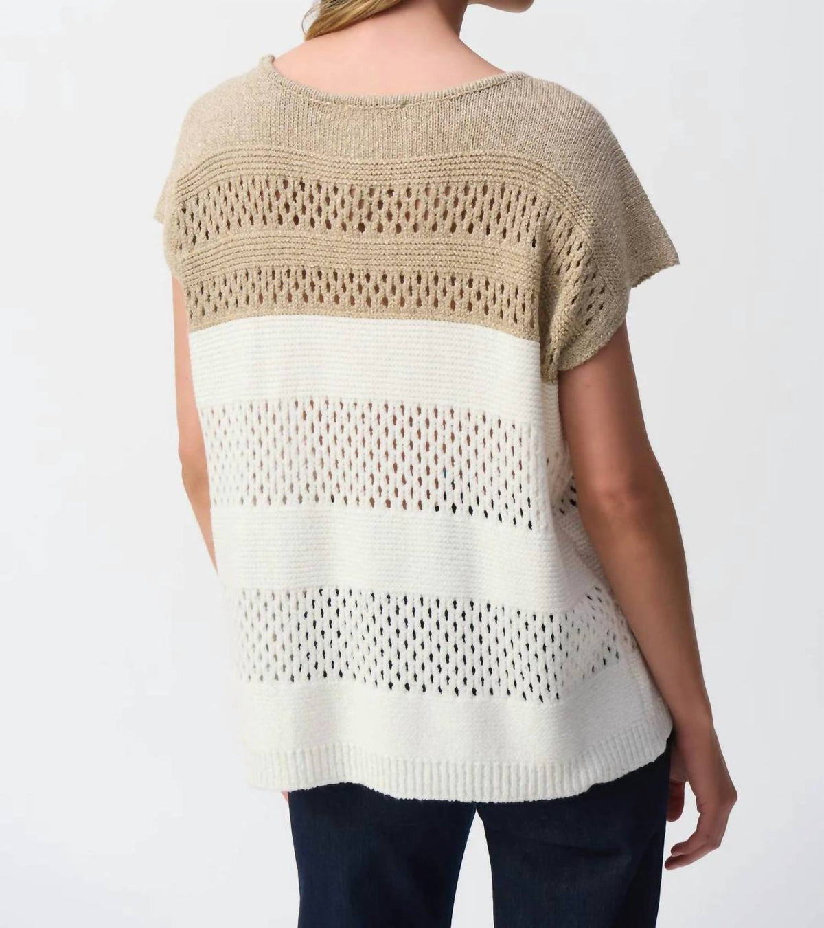 Joseph Ribkoff - COLOR BLOCK KNIT PULLOVER TOP
