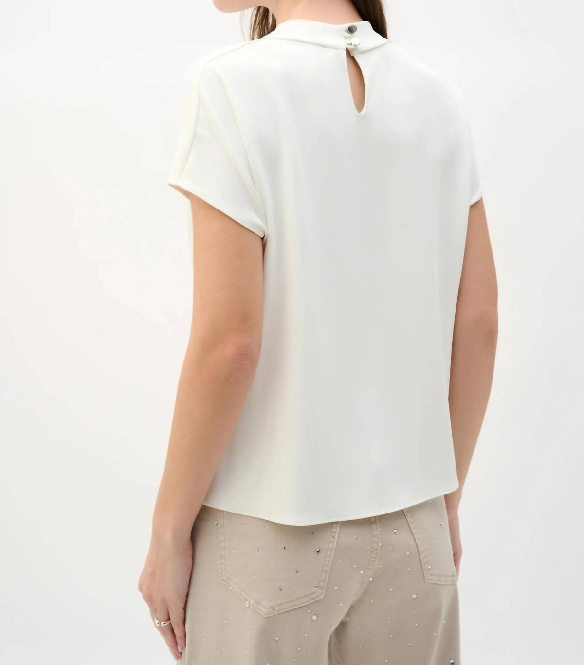 Joseph Ribkoff - Cowl Neck Knot Front Boxy Top
