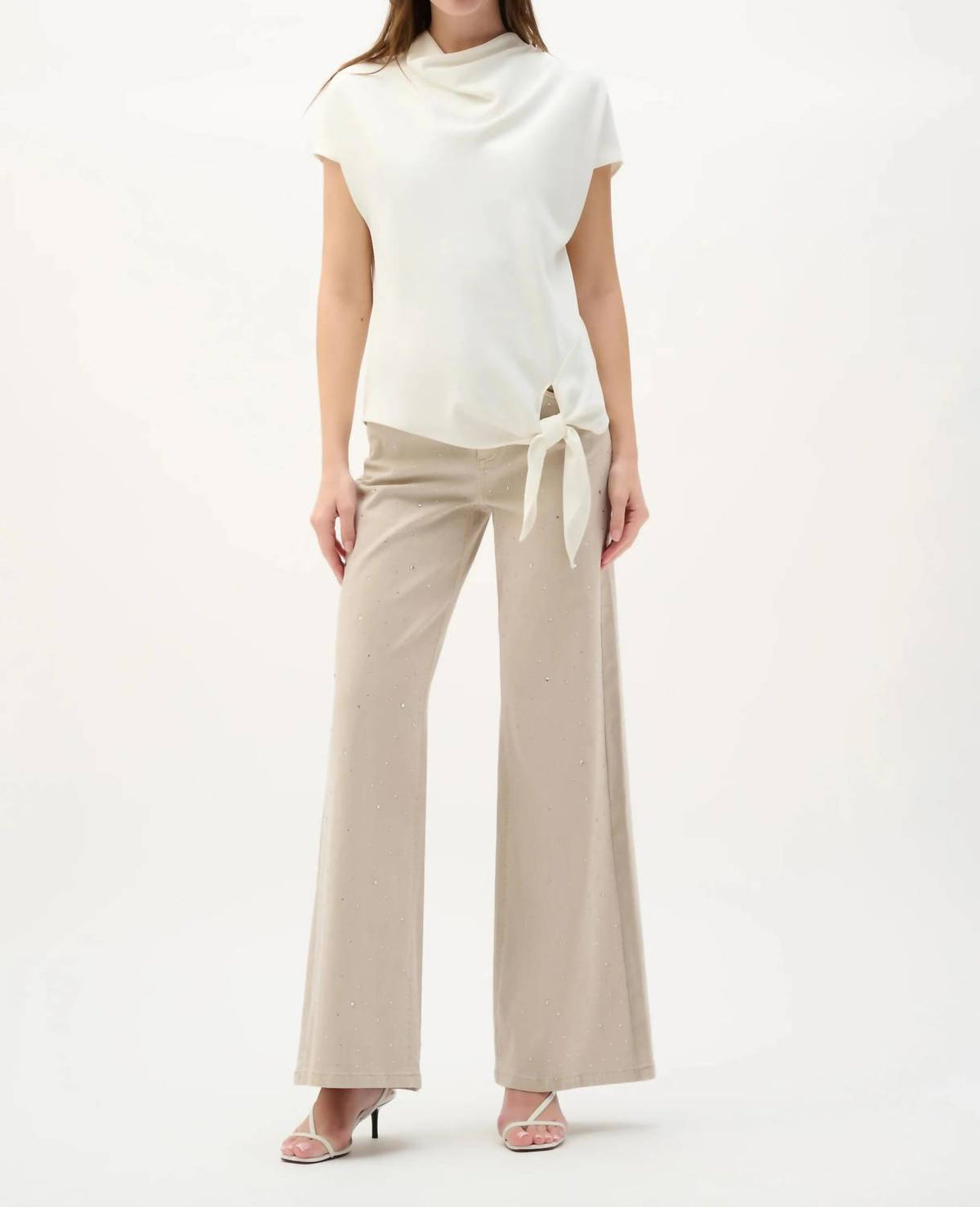 Joseph Ribkoff - Cowl Neck Knot Front Boxy Top