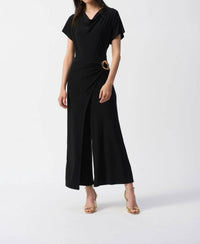 Joseph Ribkoff - Cowl Neck Wrap Front Jumpsuit