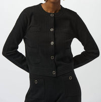 Joseph Ribkoff - Crew Neck Button-front Jacket