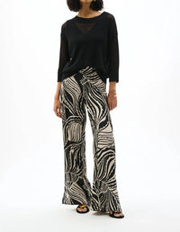 Joseph Ribkoff - Crew Neck Open Knit Sweater Top