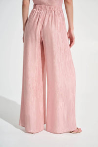 Joseph Ribkoff - Crinkle Jacquard Pull-on Wide Leg Pants