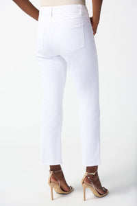 Joseph Ribkoff - Denim Frayed Hem Straight Jeans