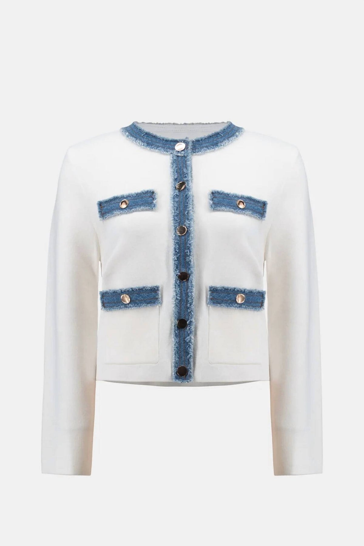 Joseph Ribkoff - Denim Trim Button Front Jacket