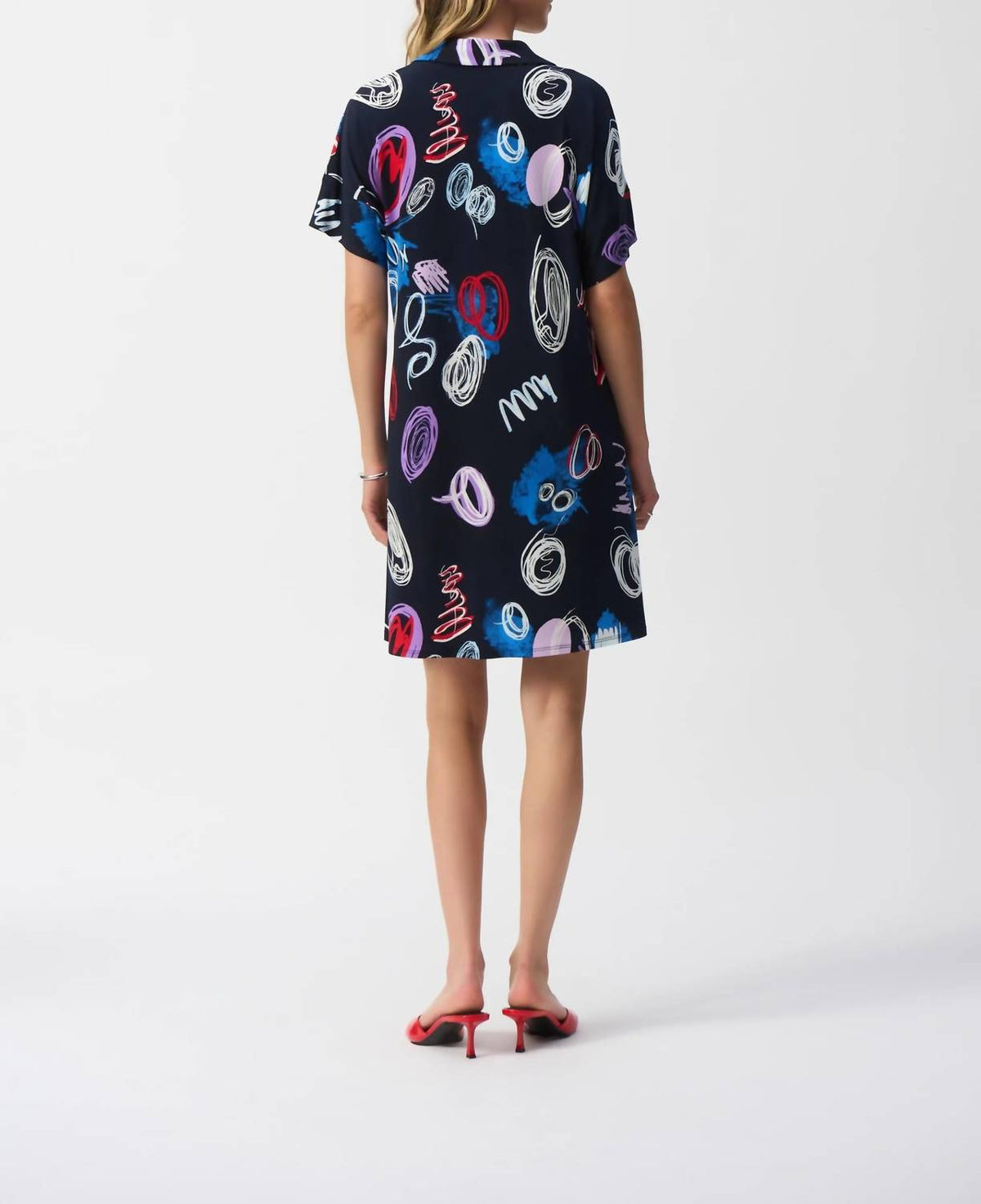 Joseph Ribkoff - Doodle Print Mini Shift Dress