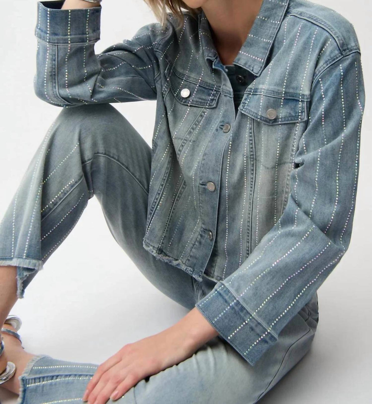 Joseph Ribkoff - Embellished Long Sleeves Jacket