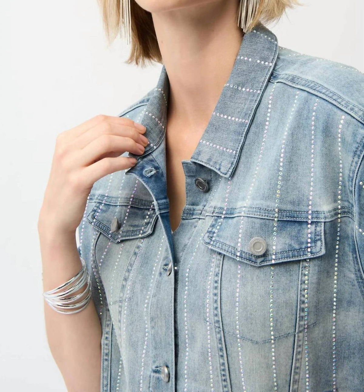 Joseph Ribkoff - Embellished Long Sleeves Jacket