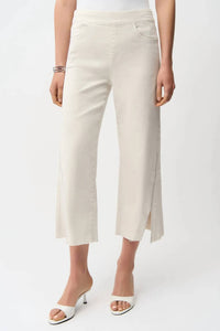 Joseph Ribkoff - Embellished Side Slit Culotte Jeans