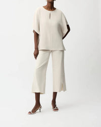Joseph Ribkoff - Embellished Side Slit Culotte Jeans