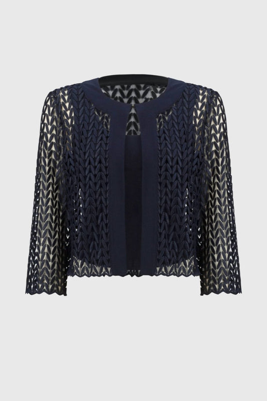 Joseph Ribkoff - Embroidered Formal Pullover - black - blazers - clothing