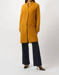 Joseph Ribkoff - Feather Yarn Sweater Knit Coat