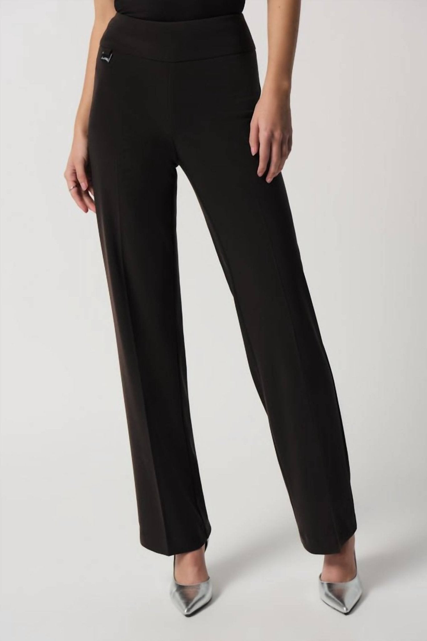 Joseph Ribkoff - Flared Leg Pants - black - boot - cut - clothing