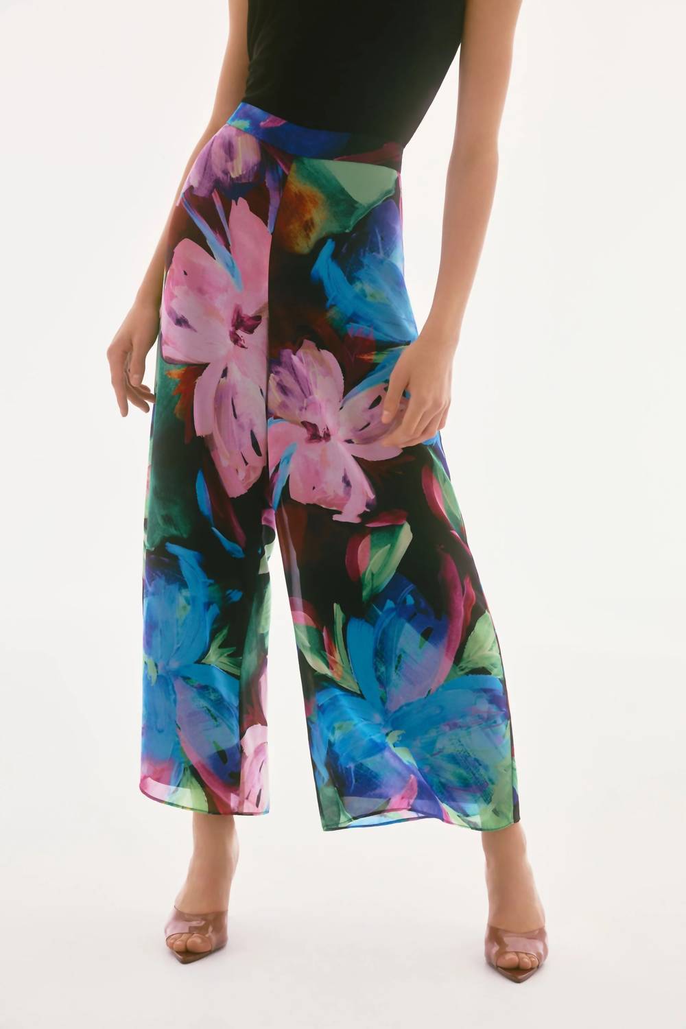 Joseph Ribkoff - Floral Chiffon Wide Leg Pants