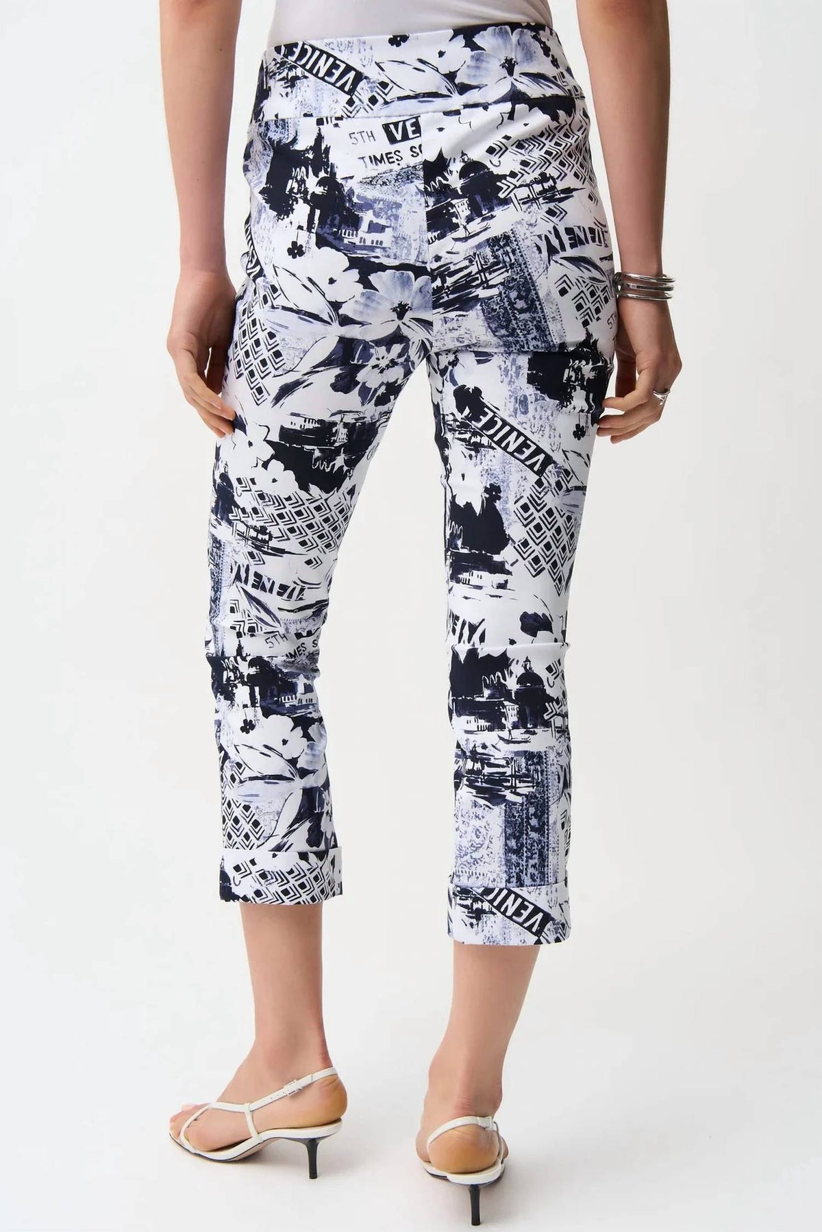 Joseph Ribkoff - Floral Graphic Pull-on Crop Pants