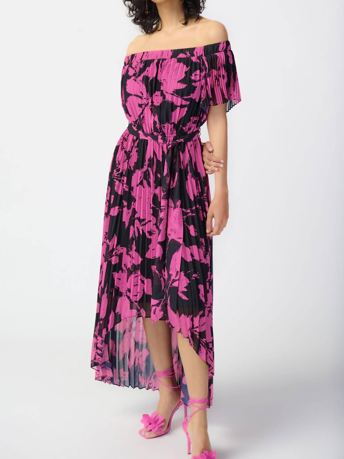 Joseph Ribkoff - Floral Off - shoulder Maxi Dress - clothing - dresses - floral