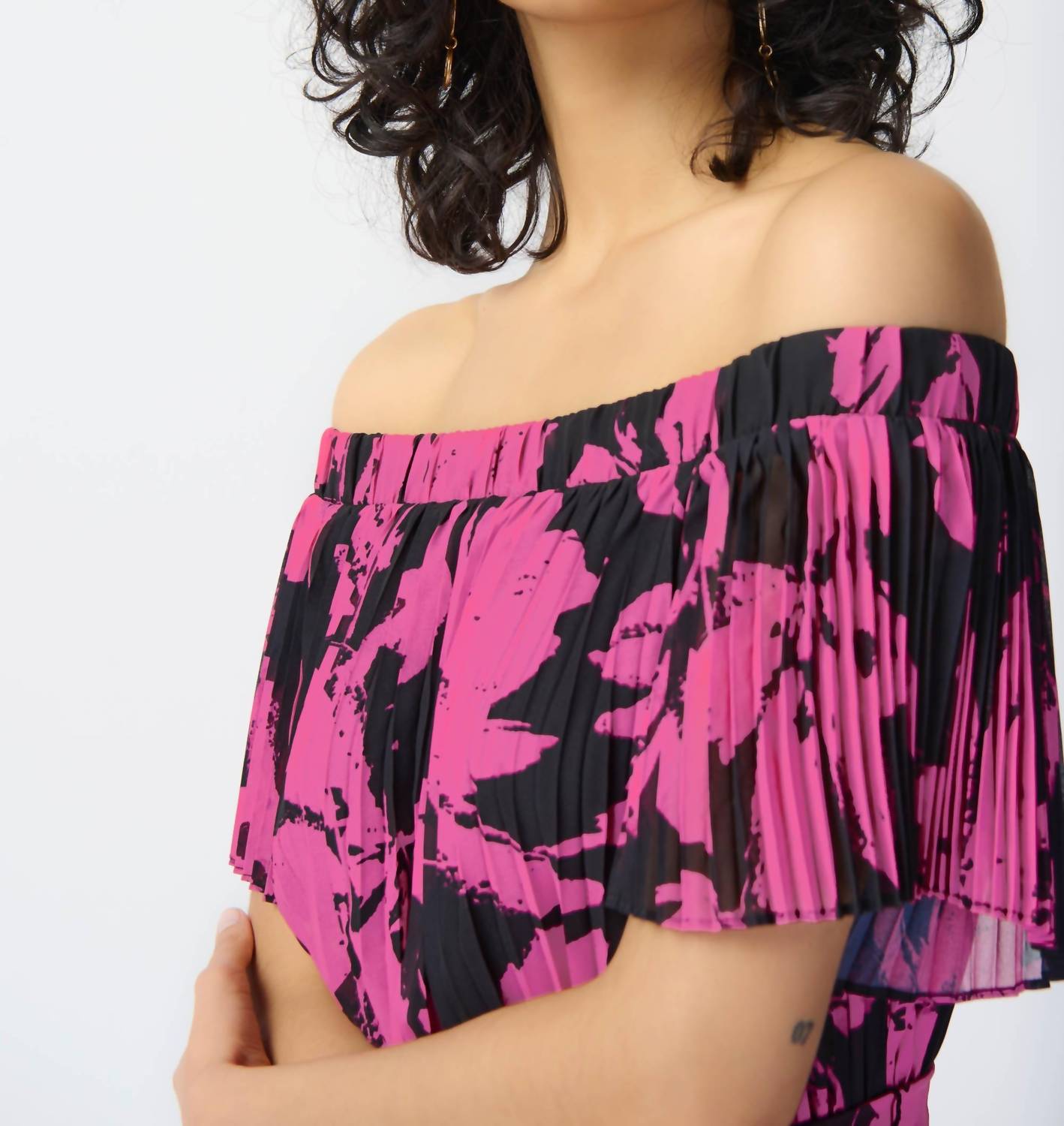 Joseph Ribkoff - Floral Off - shoulder Maxi Dress - clothing - dresses - floral