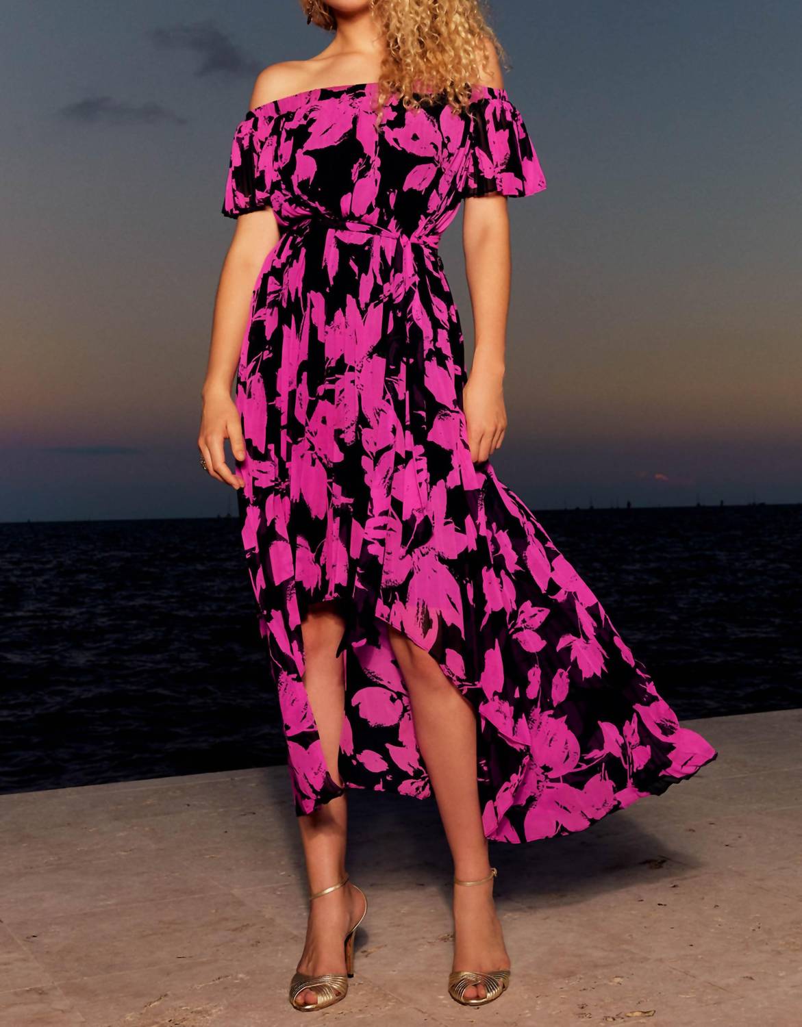Joseph Ribkoff - Floral Off - shoulder Maxi Dress - clothing - dresses - floral