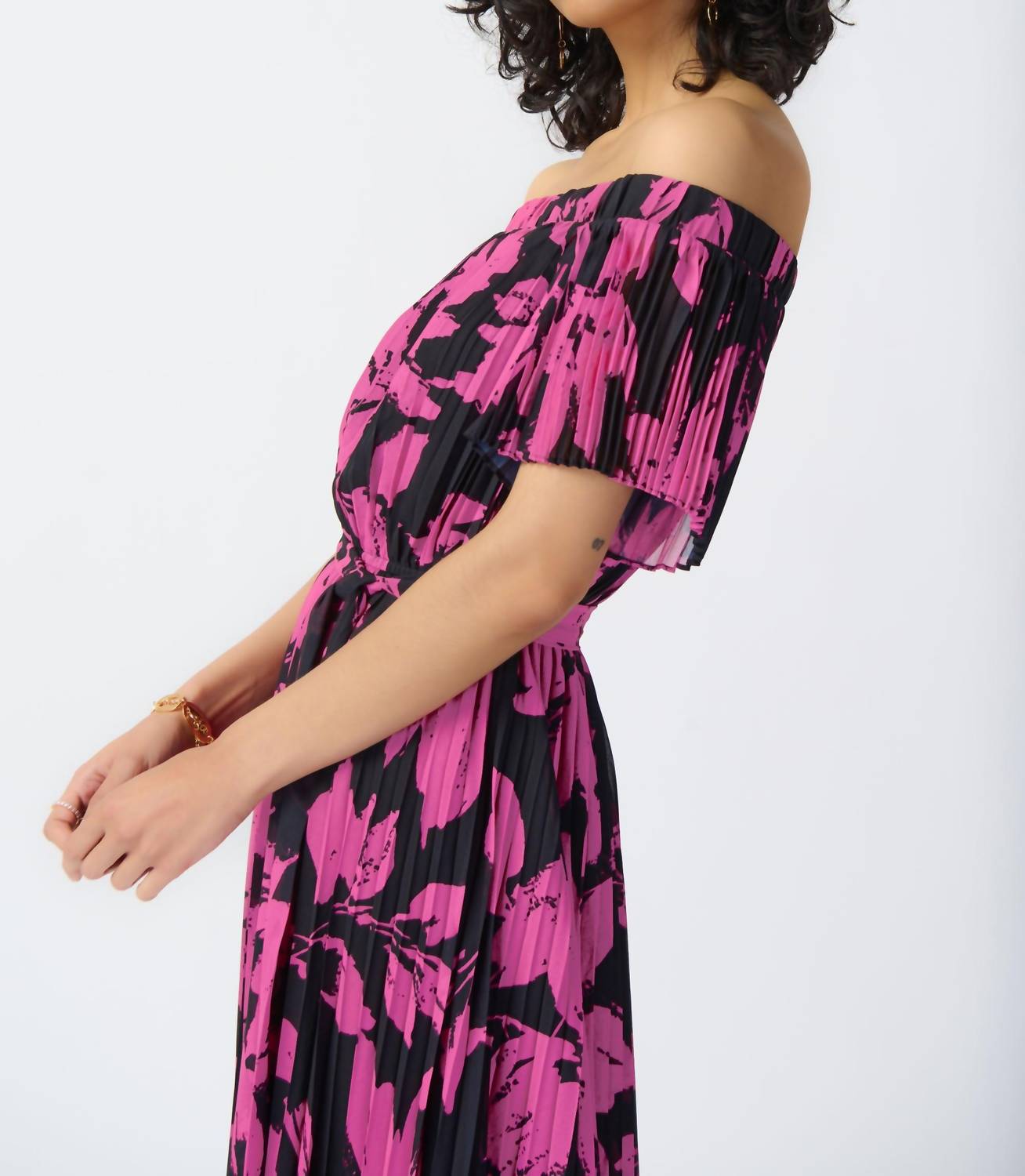 Joseph Ribkoff - Floral Off - shoulder Maxi Dress - clothing - dresses - floral