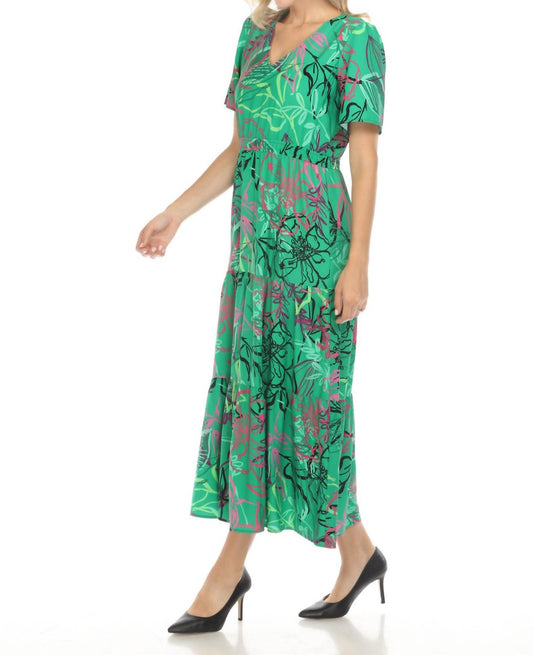 Joseph Ribkoff - Floral Print Tiered Maxi Dress - clothing - dresses - floral