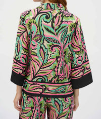 Joseph Ribkoff - Floral V-neck Buttoned Top