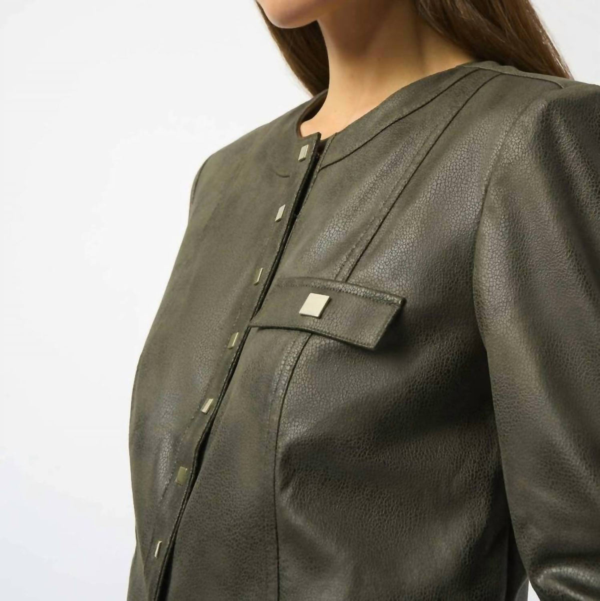 Joseph Ribkoff - Foiled Faux Suede Jacket