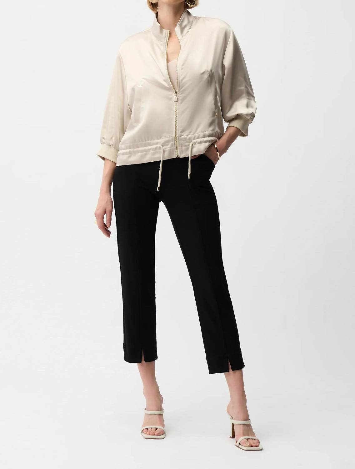 Joseph Ribkoff - Front Slit Pull On Crop Pants